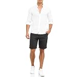 Indicode Herren Cuba Chino Shorts mit 5 Taschen aus 100% Baumwolle | Bermuda Sommershorts für Männer – Bild 5