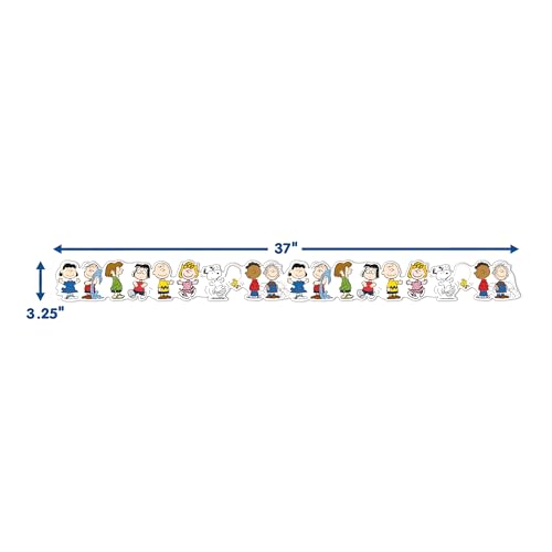 Eureka Peanuts Lineup Extra Wide Decorative Classroom and Bulletin Board Trim for Teachers, 3.25" Wide, 12 Strips for 37 Total Feet - image 3