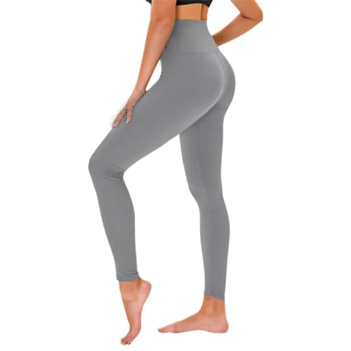 Image of TNNZEET High Waisted Leggings for Women - No See Through Tummy Control Cycling Workout Yoga Pants with Pockets Reg & Plus