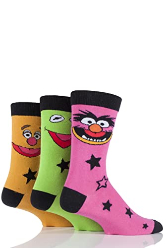 SockShop Mens Cotton Muppets Socks Pack of 3 Assorted 6-11