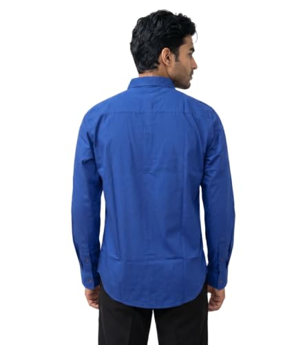 Image of Amazon Brand - INKAST Men Solid Cotton Shirt | Casual Wear | Basic Essential Plain Everyday & Office Wear | Full Sleeve | Regular Fit