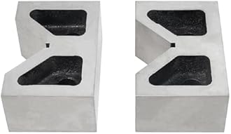 TEXALAN(R) 4 x 2-1/4 x 2-5/8 Inch Cast Iron V Block Set - High-Quality, Machined Square and Parallel - Perfect for Holding Large Jobs