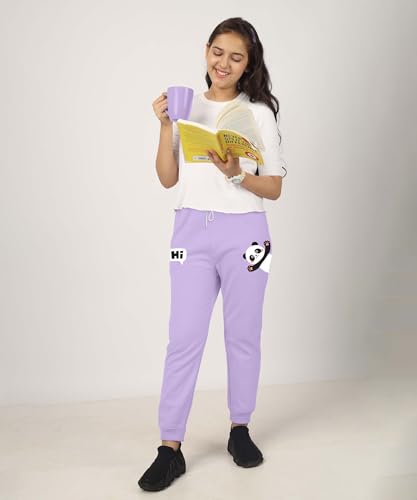 Image of KYDA Kids Girls Loose Mid Rise Cottonblend Printed Track Pants (Pack of 1)