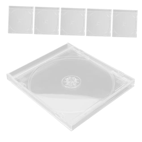 CIYODO 6pcs Cd Storage Organizers Cd Cases Plastic Jewel Cases for Easy Access Protection