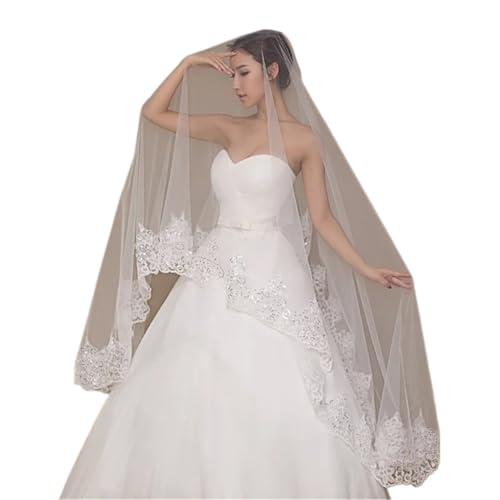 Welon ブライダルヘッドウェア スパンコール レースエッジ 3メートル