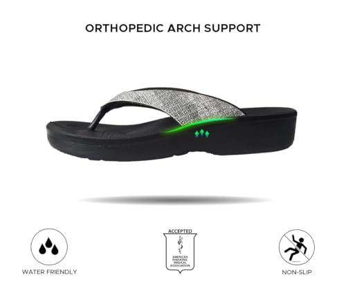Image of AEROTHOTIC Original Orthotic Comfort Thong Style Flip Flops Sandals for Women with Arch Support for Comfortable Walk