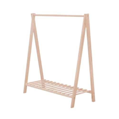 Perchero de pie para ropa infantil, simple colgador de interior para dormitorio y sala de estar, diseño de estante C, organizador de ahorro de espacio para ropa de niños