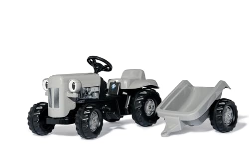 Tracteur à pédales RollyKid Fergie avec remorque pour s'amuser au grand air dans le jardin