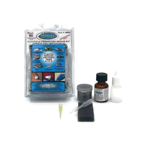 Plastex Plastic Repair Kits - Easily Glue, Repair or Remake Broken Plastic, Fiberglass, Wood & More! (Small Black Travel Size Kit) Cover