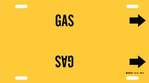 Marqueur de tuyau Gas Brady 4067-H pour sécuriser les réseaux