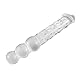 SXOVO Big Glass Dildo Penis Double Headed 30cm G-Punkt Stimulator Adult Beaded Anal Plug Penis Masturbation Sex Spielzeug für Frauen Männer Lover Paar (L)