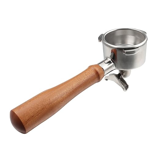 Portafilter 54mm Double Spout Compatible with Breville Bambino Plus (BES500)/ Infuser (BES840XL) with Wooden Handle