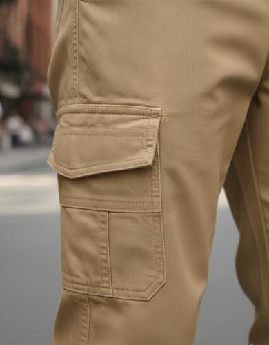 Image of TAGAS Men's Cotton Cargo Pants | Men Cargo Jogger Pant | Slim Fit Track Pants with Side Pockets | Stylish Streetwear Lower for Gym, Casual & Travel
