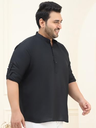 Image of SOJANYA Plus(Since 1958), Men's Cotton Short Kurta