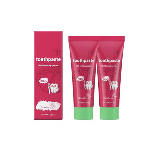 Pasta dental infantil con hidroxiapatita, pasta dental blanqueadora probiótica, protección del esmalte dental con sabor a fresa para niños mayores de 2 años