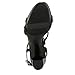 Naturalizer Womens Bridget4 Strappy Block Heel Dress Sandal Black Sparkle 10 W