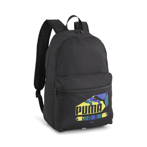 PUMA Phase Sports Print Backpack - Zaino Bambini unisex, Black-Sports Print, OSFA - 090709