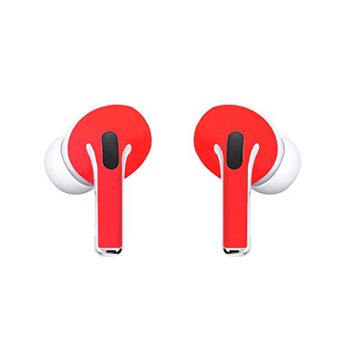 Skin en vinyle Apple Airpods Pro SopiGuard Rouge mat pour le sport et voyage