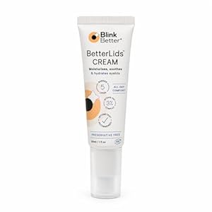 BlinkBetter® Crema restauradora para párpados, extracto de avena al 3% y complejo de ceramida, hidratación calmante y soporte de barrera para piel seca, con picazón, roja, sensible o escamosa