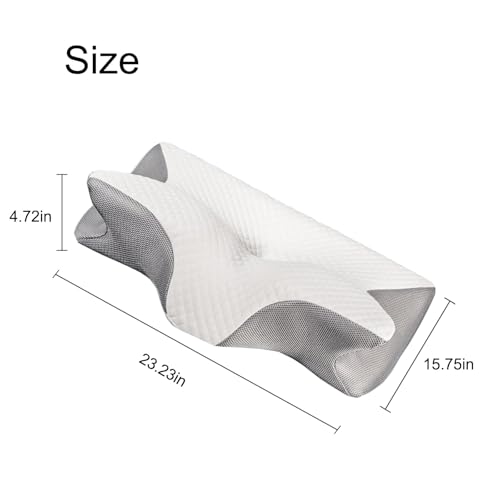 Neckhaven Pillow, Cervical Neck Pillow, Dreamers Relief Pillow for Pain Relief & Sleeping, Ergonomic Contour for Side Sleepers, Necks and Shoulder Support