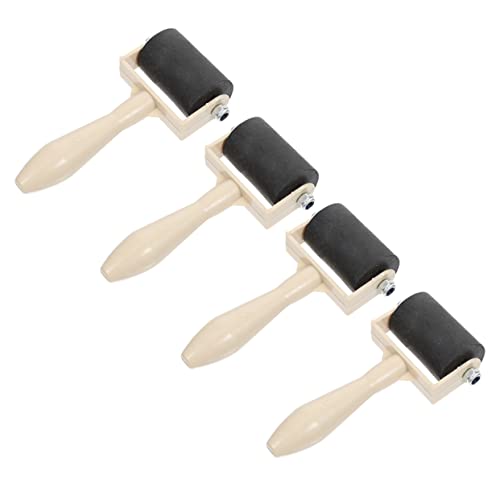Beatifufu 4pcs Printmaking Ink Roller for Art Printmaking Tools Roller for Painting Supplies