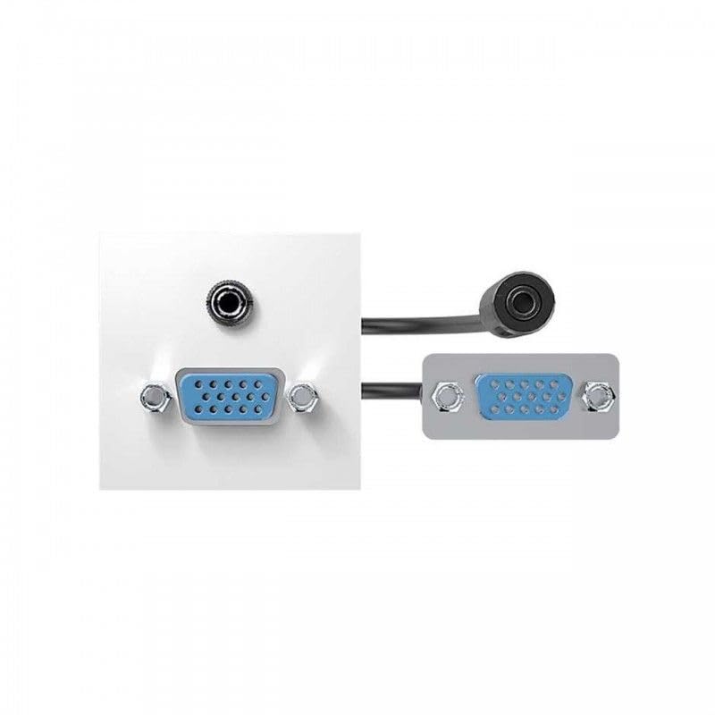 Connecteur VGA et mini-jack femelle-femelle noir avec cordon Simon 400