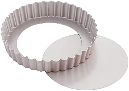 CHEFMADE Tart Pan, 7-Inch with Removable Loose Bottom Non-Stick Round Quiche Bakeware for Oven and Instant Pot Baking (Champagne Gold)