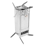 Estufa A – Calentador robusto plegable, calentador de leña plegable de camping – Para cocinar casa cocina apartamento jardín barbacoa camping picnic familia