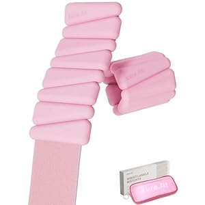 Weighted Bangles | Adjustable Wrist and Ankle Weights for Women 1LB Each (Set of 2) | Ankle Weights for Yoga, Pilates & Walking | Leg & Arm Weights for Men | Home & Gym Workouts