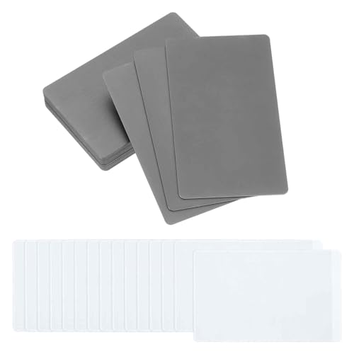 Cartes de visite en aluminium MECCANIXITY contre l'usure, lot de 15 plaques noires pour gravure DIY