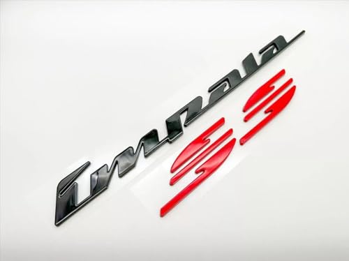 Image of Rear Quarter Panel Emblem Badge Replacement for 1994 1995 1996 Impala Ss 2Pcs (Black Red)