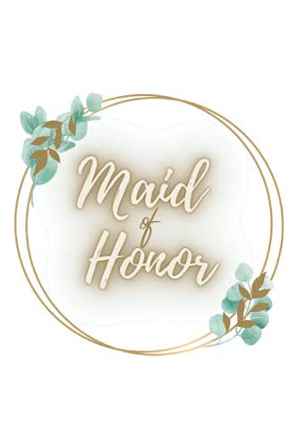 Maid of honor notebook: 120 page notebook complete with lined black and white pages