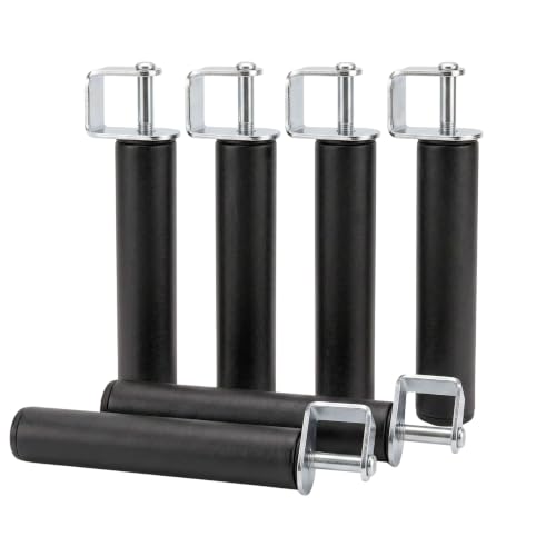 Miroytengo Pack 6 Patas para Somier + 6 Abrazaderas con Forma Cilindrica en Metal (Compatible 40x30 mm)