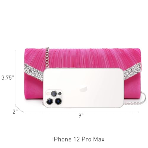 Image of Dasein Women's Rhinestone Evening Clutch Purse, Formal Bag