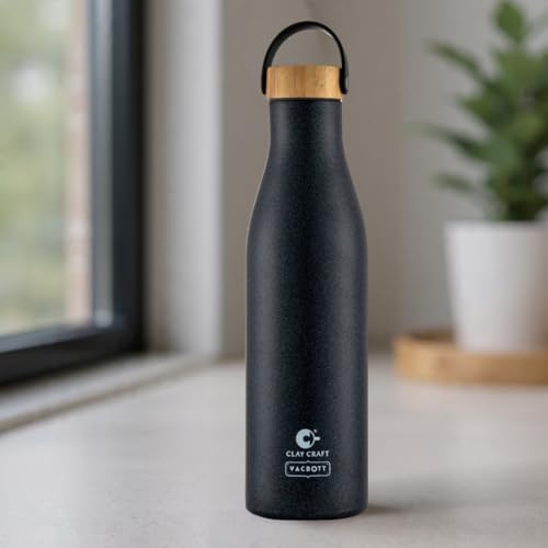 Image of CLAY CRAFT VACBOTT Yeti Double Walled|18 Hours Hot and 24 Hours Cold Vacuum Insulated Flask 850ml|Easy to Carry|Gym Bottle|Home|Kitchen|Hiking|Travel Bottle|BIS Certified|1Year Limited Warranty