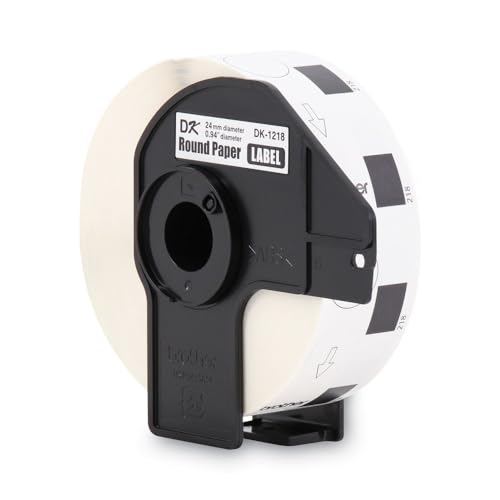 Image of DK1218 1IN Round Paper Label for QL-500 QL-550 QL-650TD