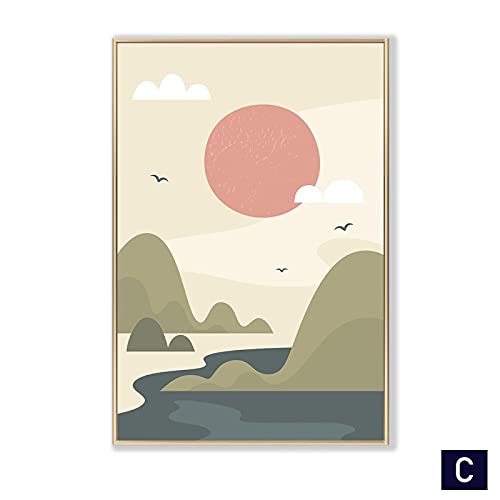 Affiche Boho de Paysage Abstrait pour Décorer un Salon Moderne 50x75cm X2 - 3