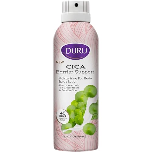 Duru Cica Moisturizing Spray Lotion - Spray Moisturizer Cica Lotion 48 Hour Moisture Body Lotion