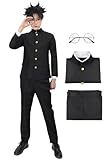 C-ZOFEK Takakura Ken Cosplay Costume Outfit Full Set Adult Uniform with glasses Halloween (Small)
