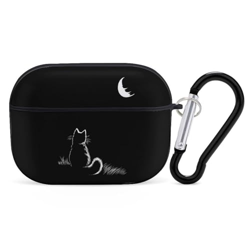 Amazon | 黒猫 ねこ 猫柄 AirPods Pro2 ケース 2022年9月発売 シロ