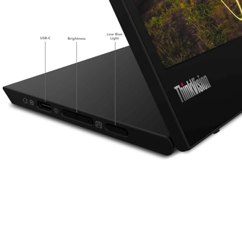 Image of Lenovo ThinkVision M15 15.6 inch Full HD WLED LCD Monitor - 16:9 - Raven Black