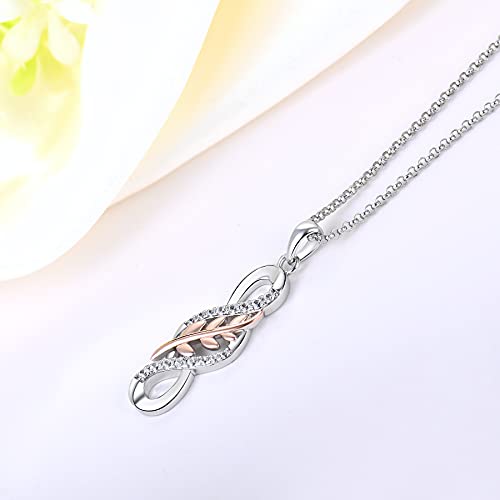JO WISDOM Collana di Infinito Foglie Argento 925