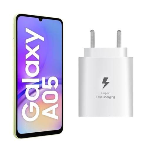 Image of MAK 25W Charger for Samsung Galaxy A05 Type C Charger Adapter Compatible with Galaxy A05 Charger, 25 Watt USB Type C to C Pd Charging Adapter C Type, White