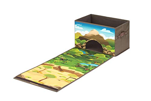 Miniland 97098 Forest & Jungle Box Aufbewahrungsbox und Spieldecke, Mehrfarbig