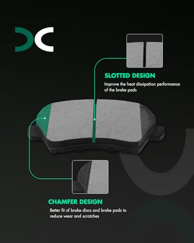 Image of SCITOO D1971 Front Ceramic Brake Pads Sets w /Hardware Fit For Hyundai For Elantra GT /For Veloster,For Kia For Forte /For Forte Koup /For Forte5