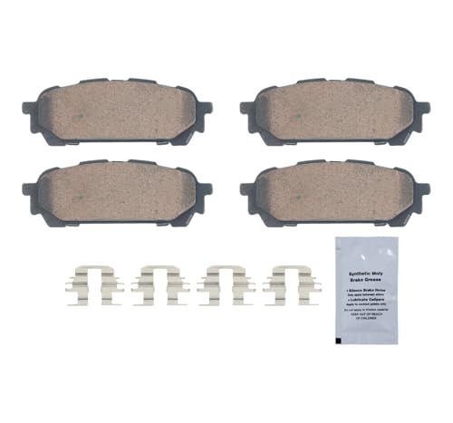 Image of HUSCH D1004 Rear Ceramic Brake Pads Kit Fit For Saab 9-2X 2005-2006, For Subaru Forester 2004-2008, For Impreza 2004-2007
