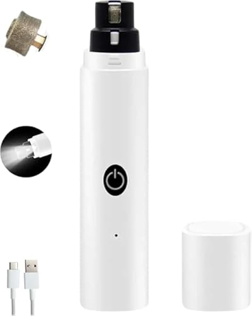 GajetNest Professional Pet Nail Grinder for Dogs and Cats, 2 Speeds LED Light USB Charging Low Vibration, Quiet, Cordless Ergonomic Long Lasting Battery, Safety Guard-3kCYGxbO
