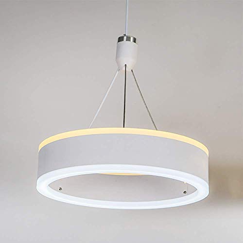 Lustre LED moderne blanc en fer et acrylique réglable pour salon
