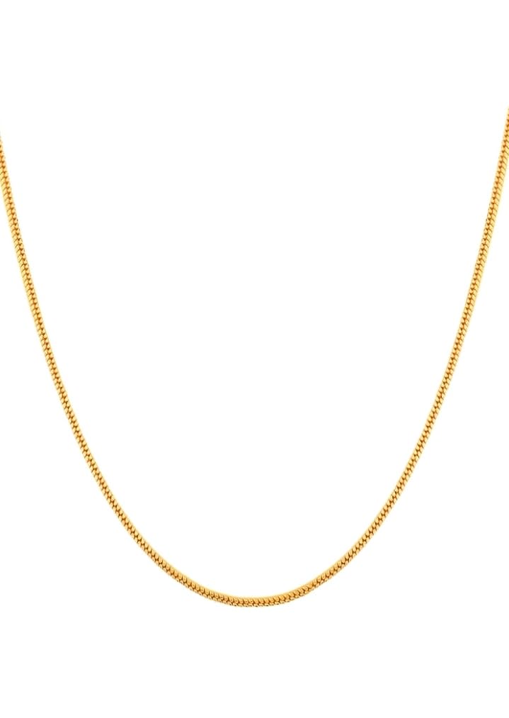 t trendy mart Gold Plated Chain Necklace, Lightweight Curb Link Design, Unisex-picture-18