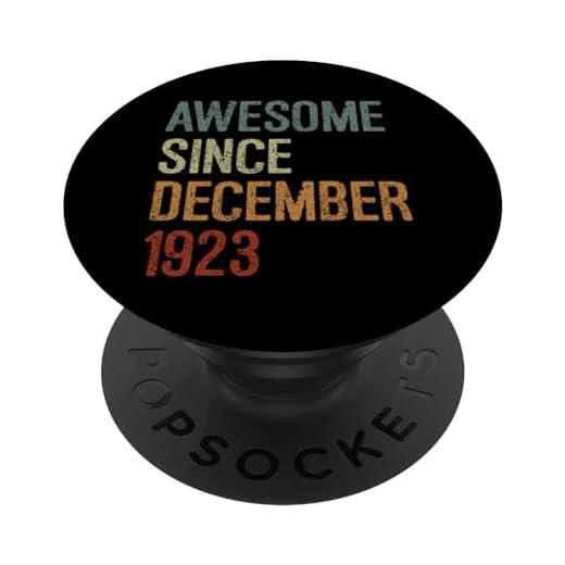 Impresionante desde diciembre de 1923, regalo de cumpleaños divertido retro PopSockets PopGrip Intercambiable